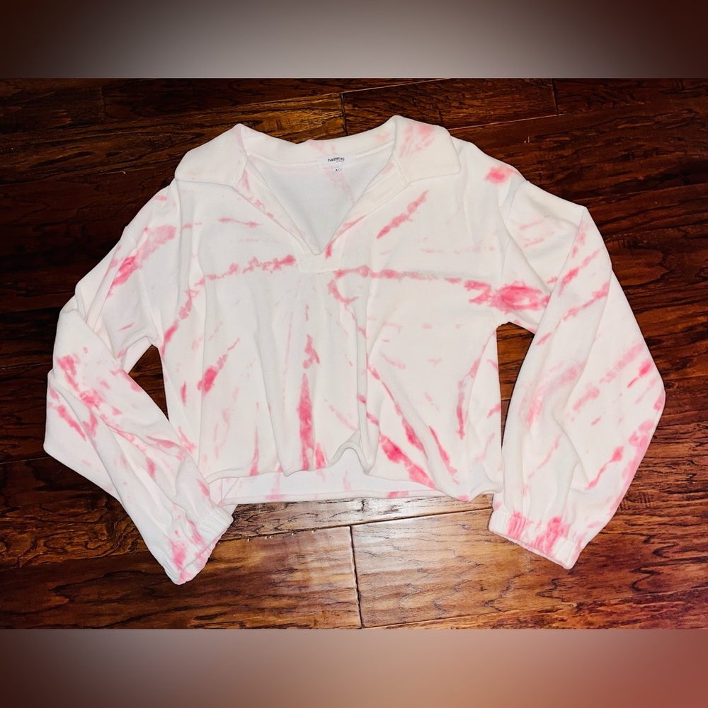 Hashtag cropped tie-dye